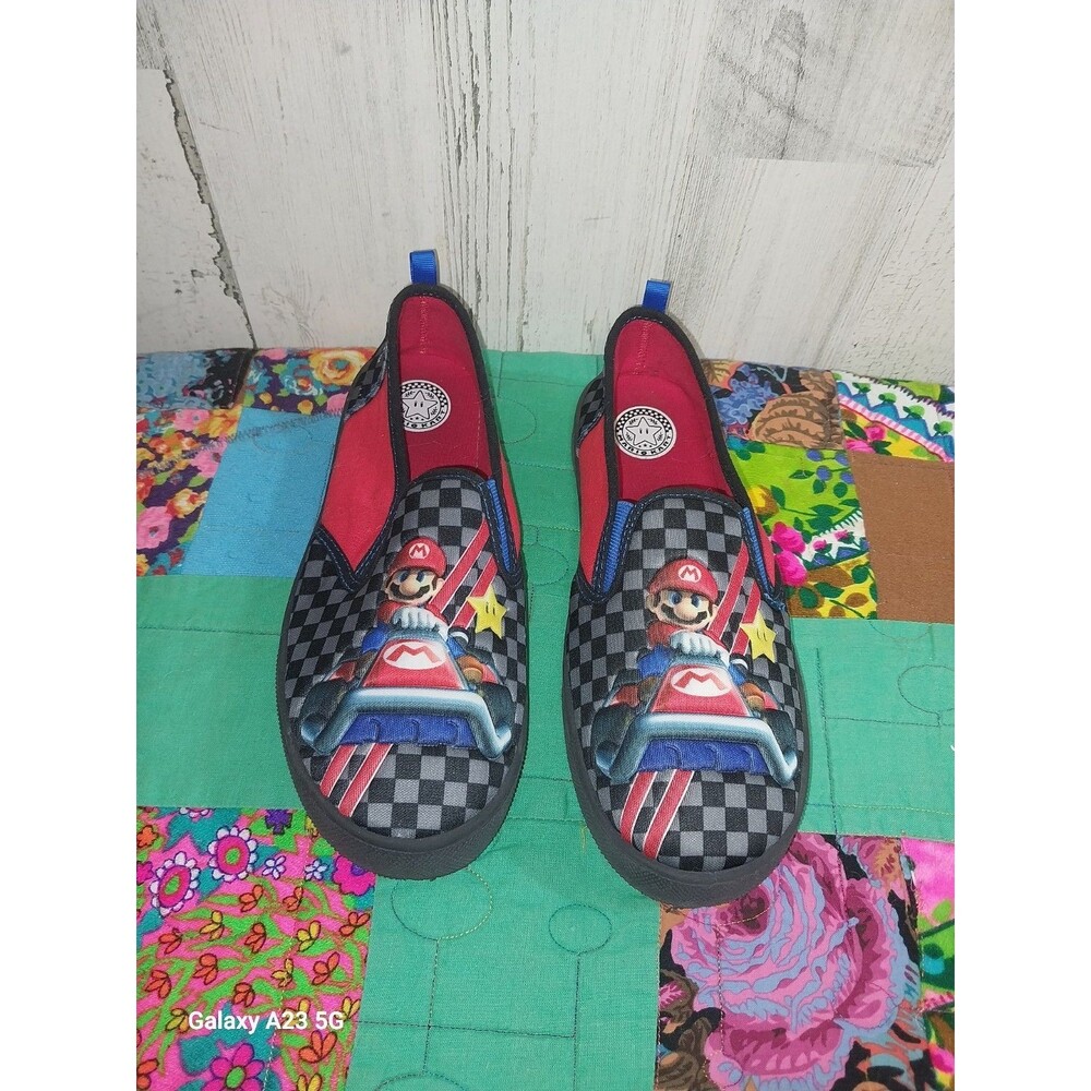 Boy's Size 4M Mariokart Sneakers New With Tag Official Nintendo Licensed Product